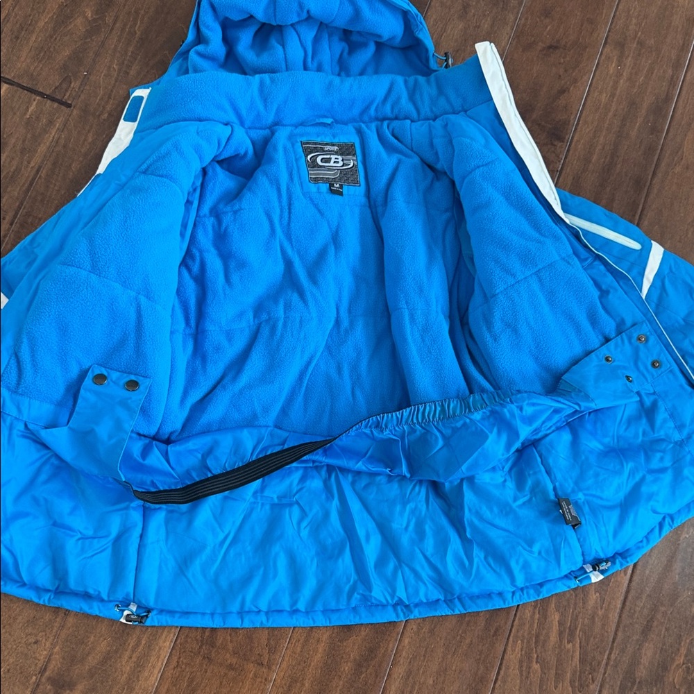 CB Women's Blue and White Ski Jacket - Picture 2 of 4